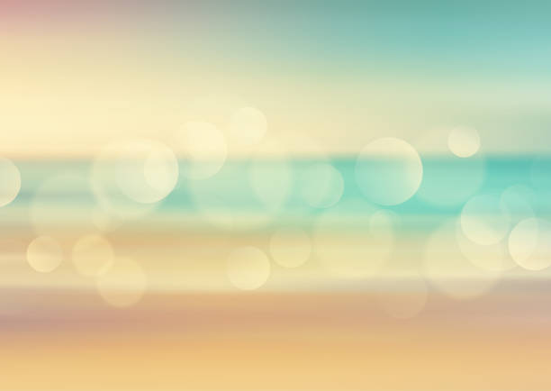 Vintage beach themed abstract blur background Vintage beach themed abstract blur background design beach wallpaper stock illustrations