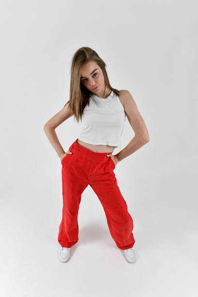istock Cute Female Displaying Confident Demeanor On White Background 2149222992