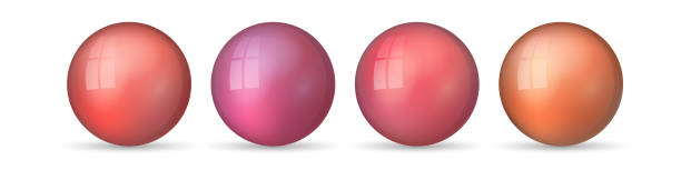 istock Set with glass colorful balls. Glossy realistic ball, 3D abstract vector illustration highlighted on a white background. Big metal bubble with shadow 2149223702