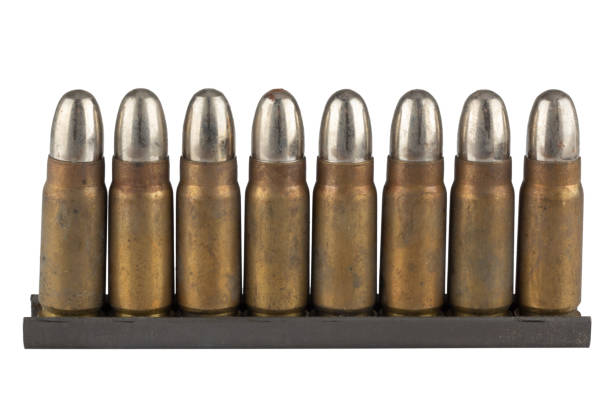 istock Vintage retro ammunition in a clips. 2149224317