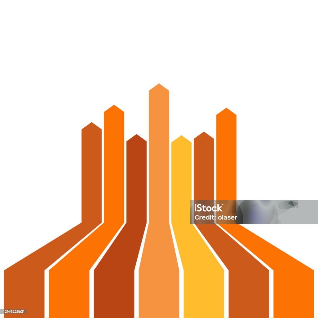 3d Bar Graph Showing Progress On Wall Stock Illustration - Download ...