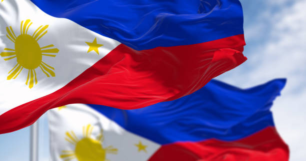 istock Close-up of Philippines national flag waving 2149230039