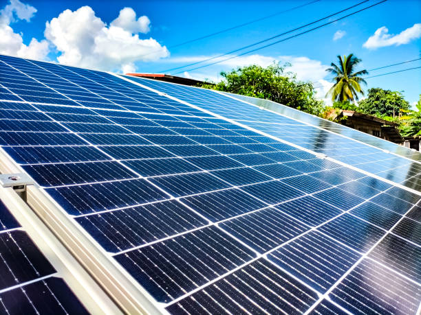 istock Installing solar panels, solar farms for water pumps. 2149230294
