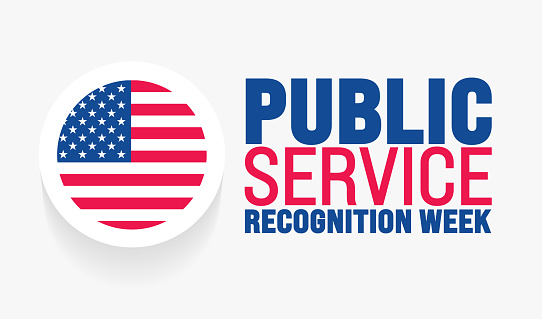 May is Public Service Recognition Week background template.
