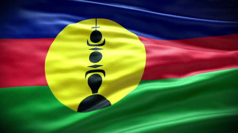 New Caledonia waving flag