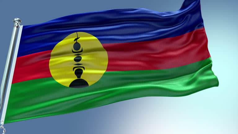New Caledonia waving flag