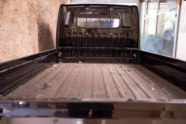 istock Black pickup truck rear bed, vehicle 2149245901