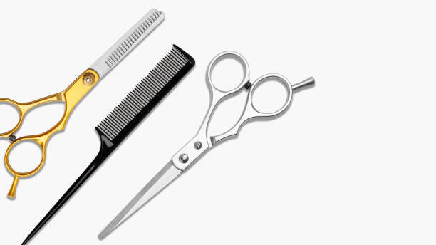 istock Hairdresser set on light background with empty space 2149248492