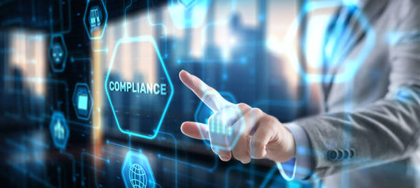 istock Businessman clicks Compliance Rules Law Business Technology concept 2149254367