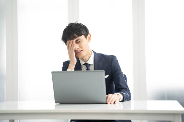 istock Male businessman having trouble when creating documents on his laptop. 2149259745