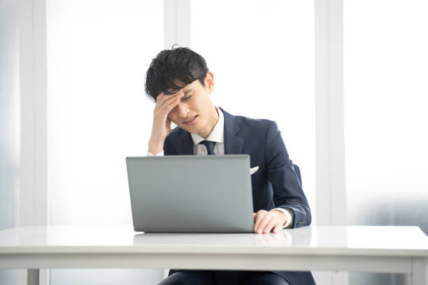 istock Male businessman having trouble when creating documents on his laptop. 2149259746