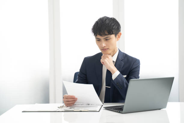 istock Male businessman having trouble when creating documents on his laptop. 2149259757