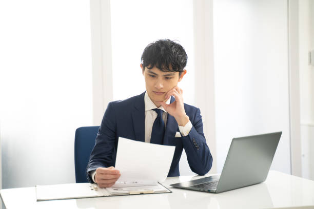 istock Male businessman having trouble when creating documents on his laptop. 2149259763
