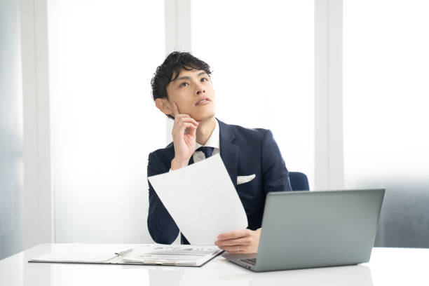 istock Male businessman having trouble when creating documents on his laptop. 2149259764