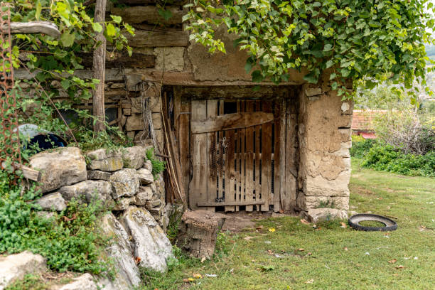 Old house in the mountain valley in Serbia.