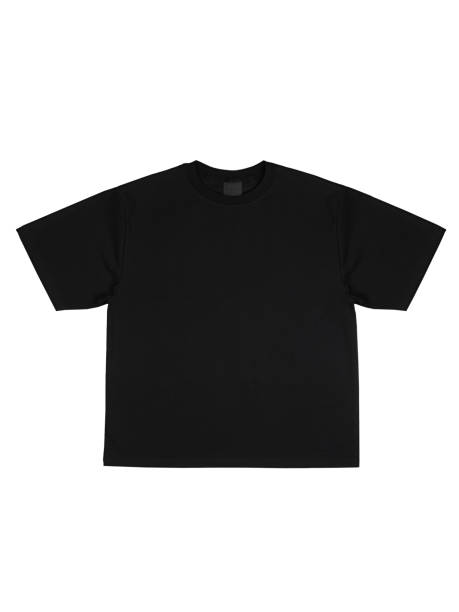istock Black cotton t-shirt mockup with black empty label isolated on white background, top view, front view.
White cotton t-shirt mockup with black empty label isolated on white background, top view, front view. 2149262962