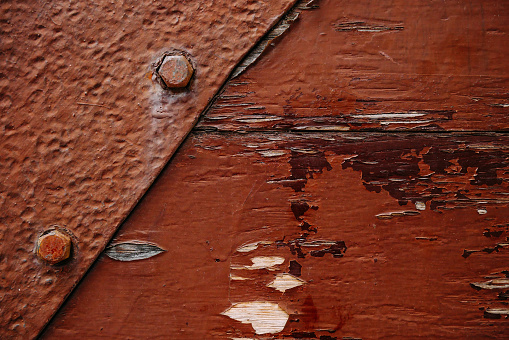 old brown nail board with scuffs for the background