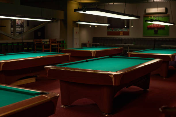 istock Several Pool Tables in Gaming Area No People 2149264155