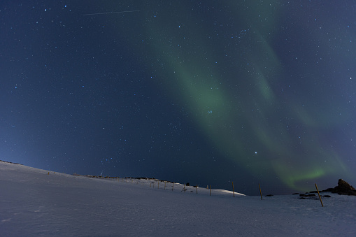 Aurora borealis (Northern lights)\nArctic circle - Hammerfest - Northern Norway.