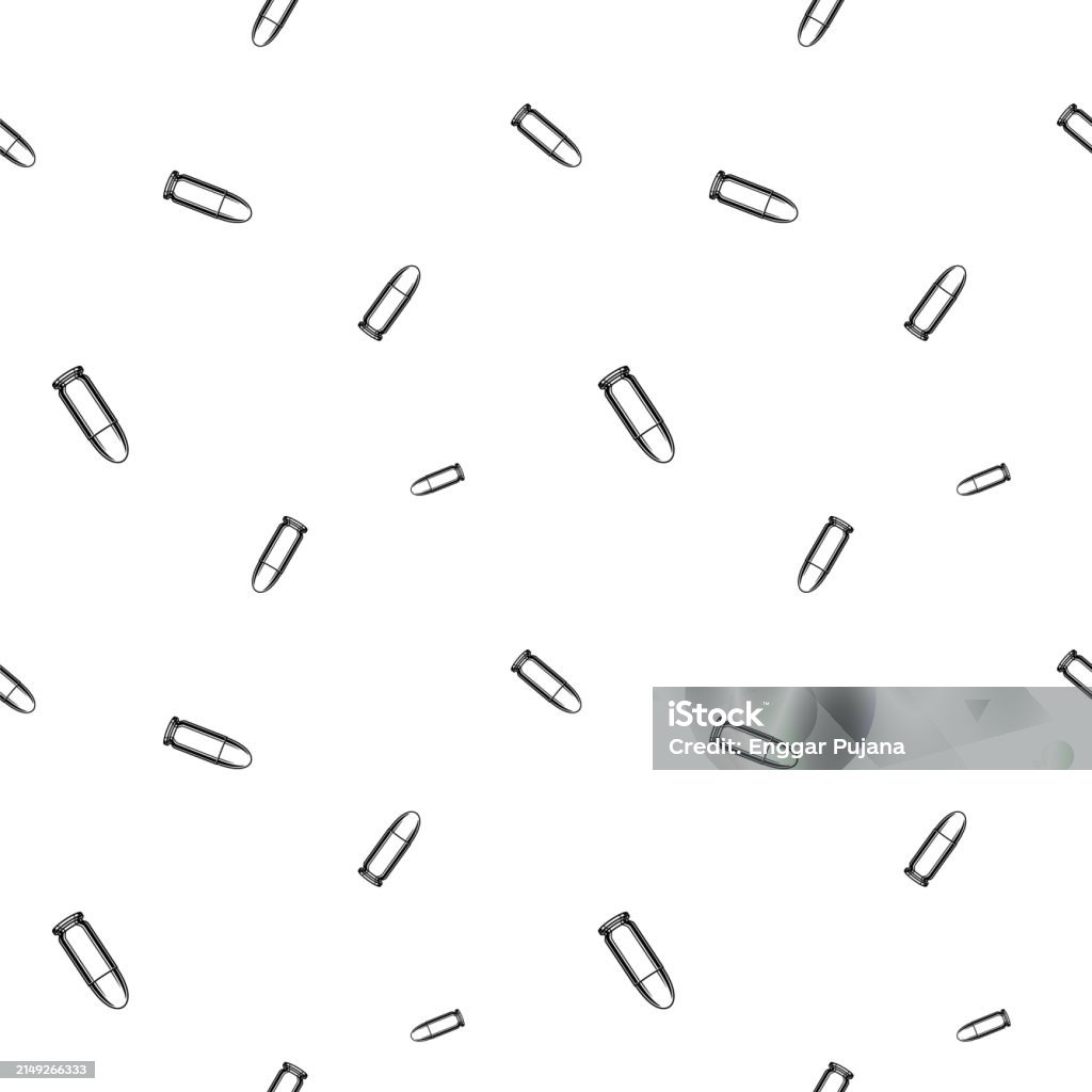 Bullet Pattern Vector Black And White Bullet Pattern Stock Illustration - Download Image Now ...