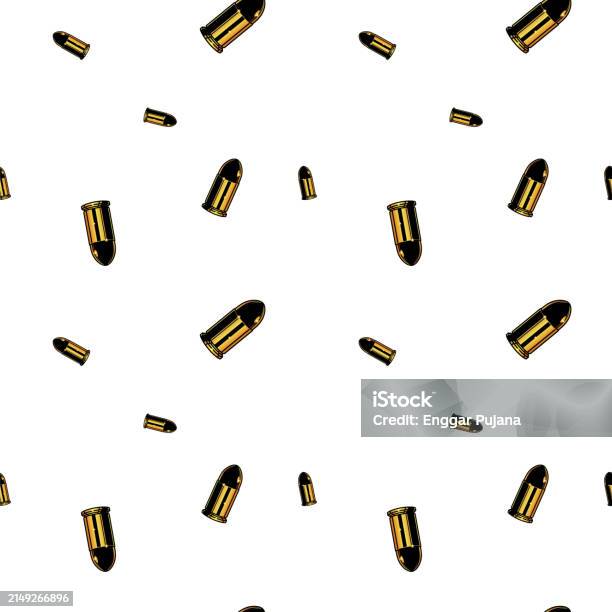 Bullet Ridden Pattern Gold Bullet Pattern Stock Illustration - Download Image Now - Abstract ...
