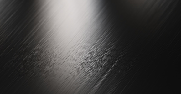 Futuristic metallic surface reflecting light. Abstract textured background
