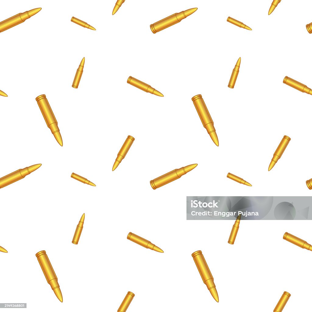 Bullet Pattern Vector Gold Bullet Pattern Stock Illustration - Download Image Now - Abstract ...