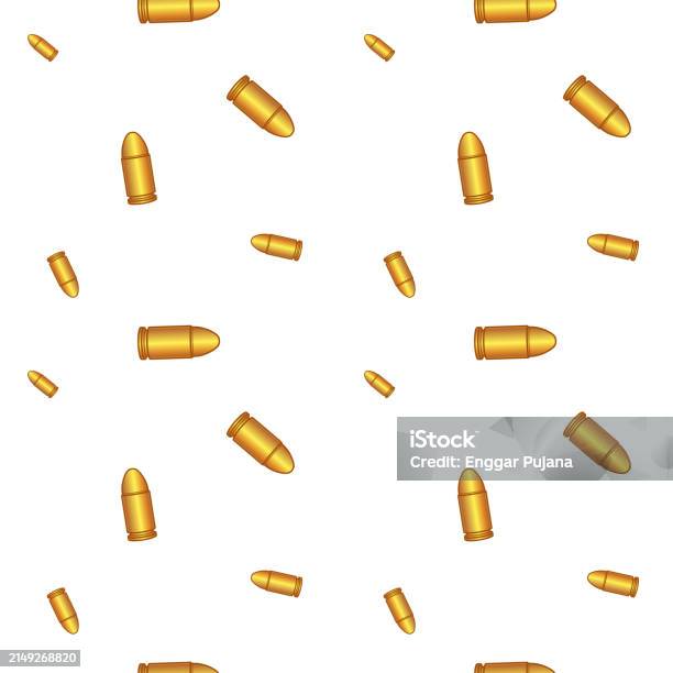 Repeating Pattern Bullets Gold Bullet Pattern Stock Illustration - Download Image Now - Abstract ...