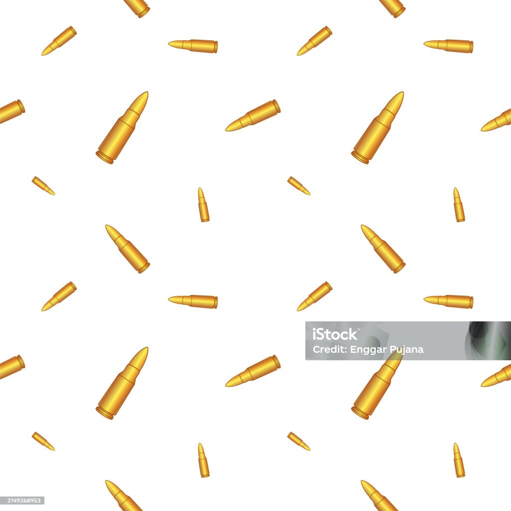 Repeating Pattern Bullets Gold Bullet Pattern Stock Illustration - Download Image Now - Abstract ...