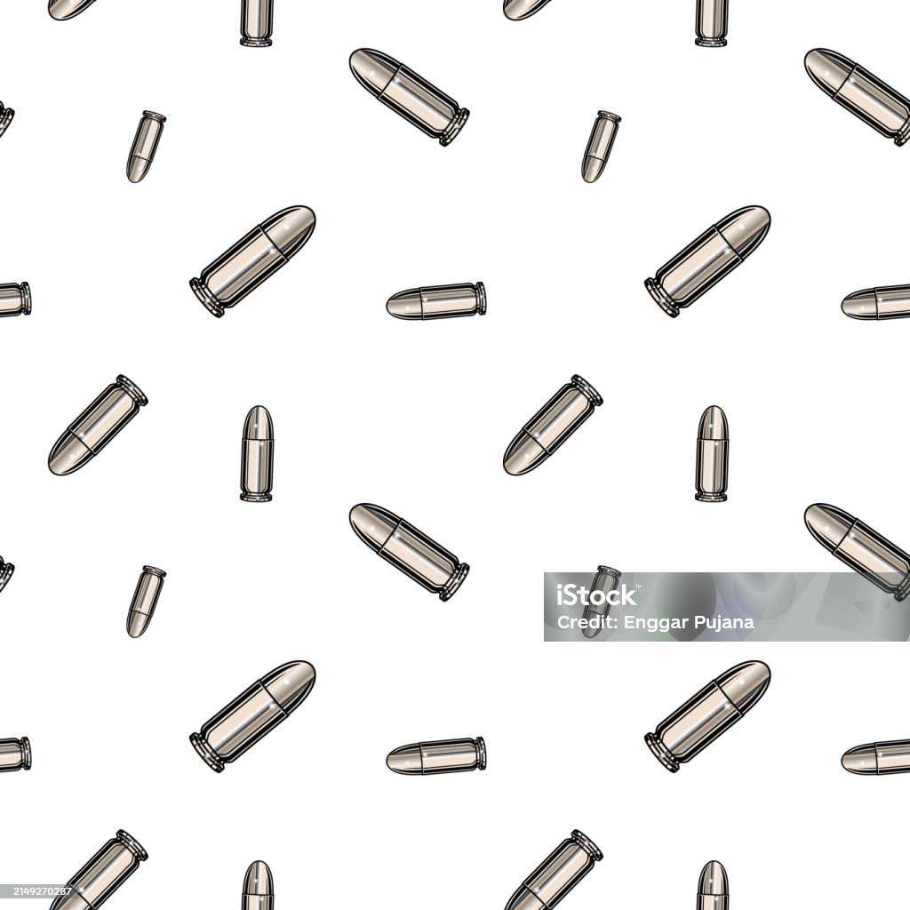 Metallic Bullet Pattern Stock Illustration - Download Image Now ...