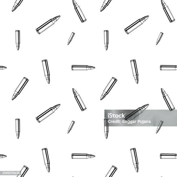 Bullet Ridden Pattern Black And White Bullet Pattern Stock Illustration - Download Image Now ...