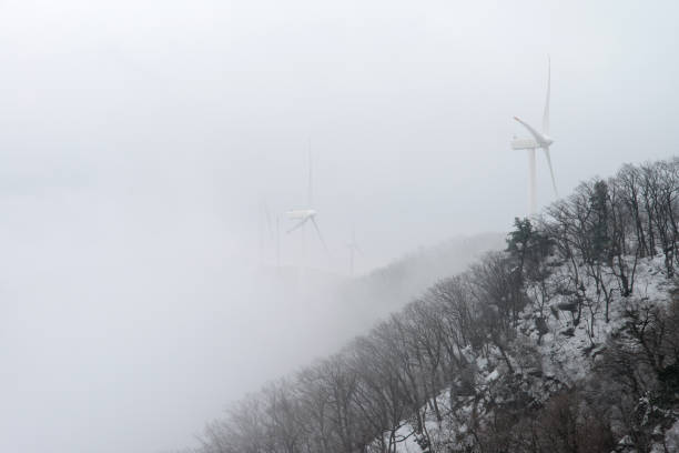 with snow and clouds in winter