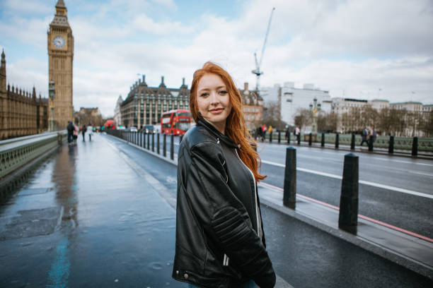 istock Woman having fun on Westminster Bridge 2149274194