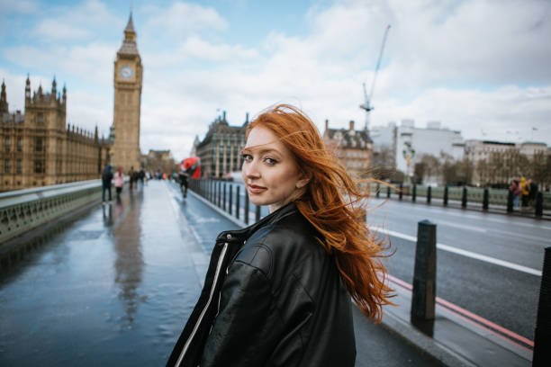 istock Woman having fun on Westminster Bridge 2149274277