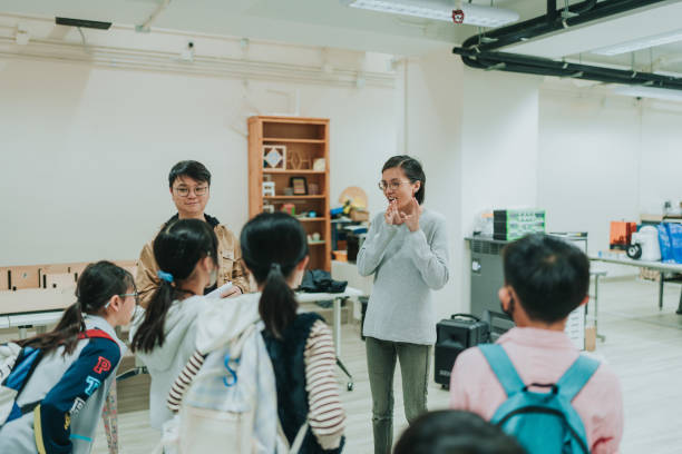 istock A teacher conducting Photography Workshop for primary school students. 2149274691