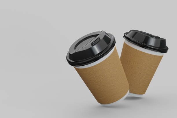 istock Paper coffee cup with lid on white background mockup 3d rendering 2149275761