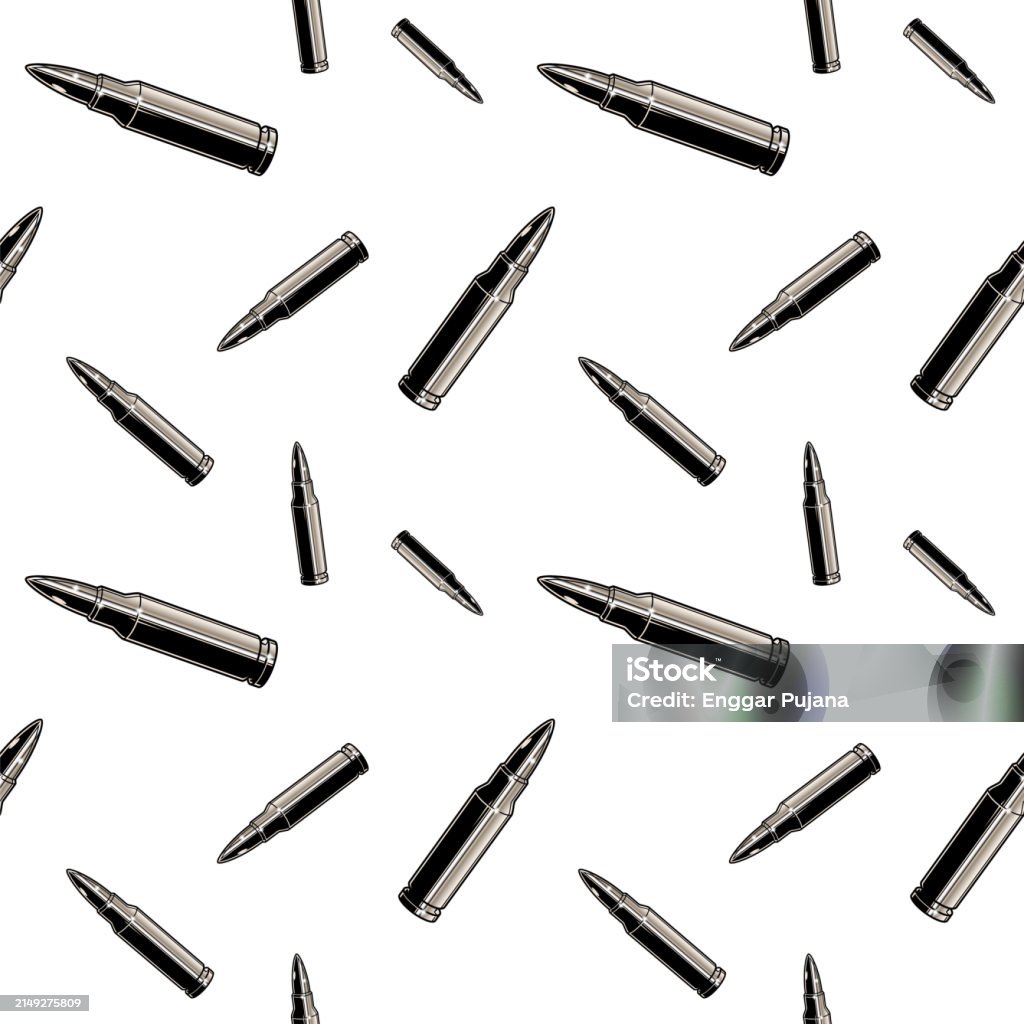 Bullet Pattern Vector Chrome Bullets Pattern Stock Illustration - Download Image Now ...