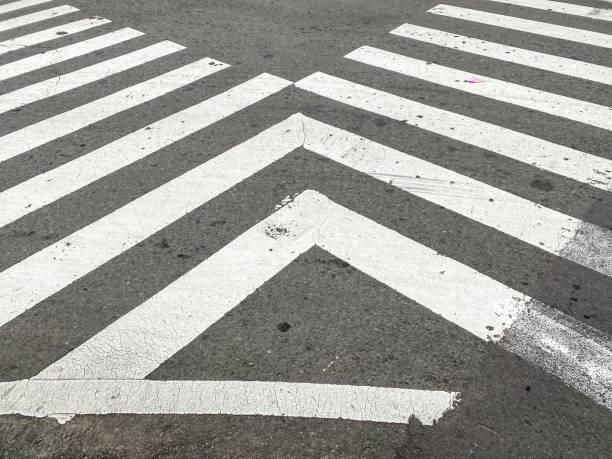 istock white stripes on black asphalt, road markings zebra crossing, 2149276920
