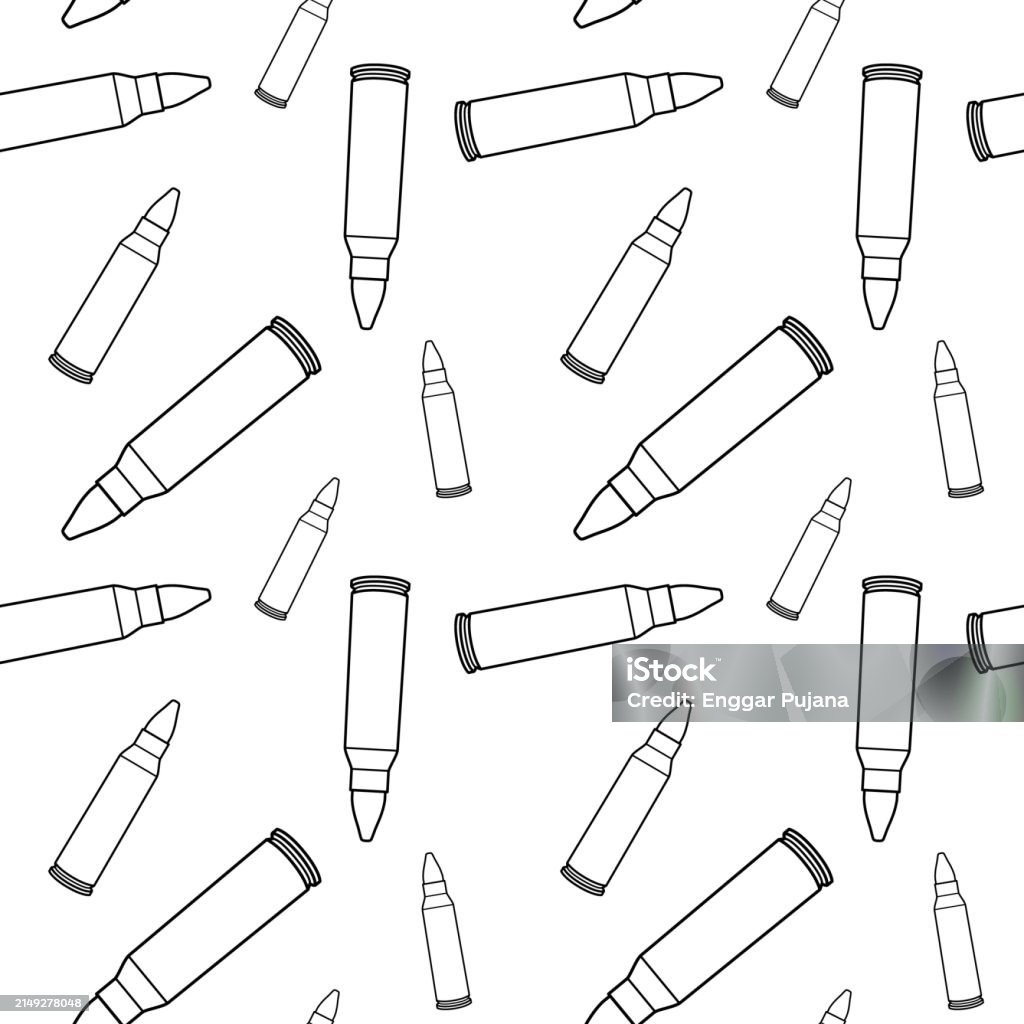 Bullet Pattern Background Black And White Bullet Pattern Stock Illustration - Download Image Now ...
