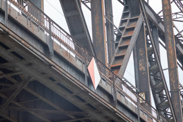 istock Details, truss bridge over the river 2149279205