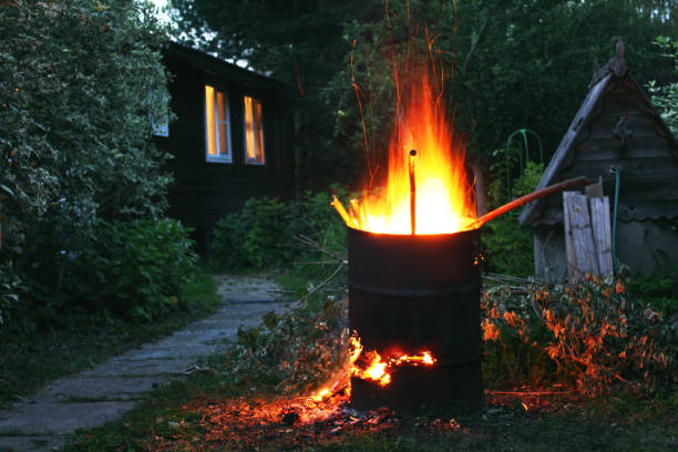 istock Cozy bonfire in a village 2149279987