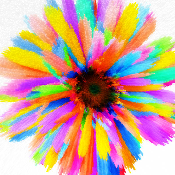 Abstract flower with various colors ideal for posters and logos. spring freshness