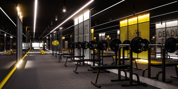 istock Modern gym interior design. Industrial gym concept design. 2149281713