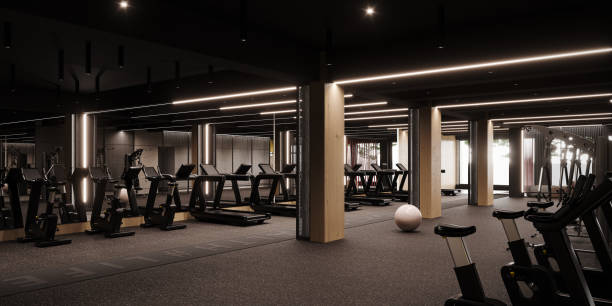 istock Modern gym interior design. Industrial gym concept design. 2149281748