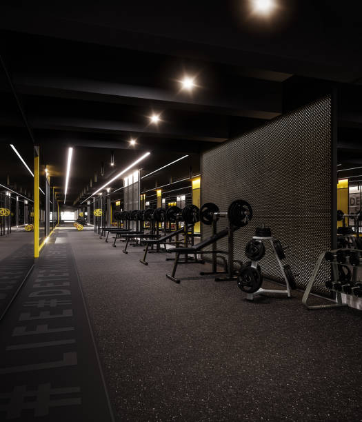 istock Modern gym interior design. Industrial gym concept design. 2149281757