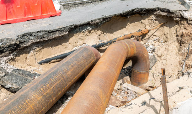 istock Replace water pipes, heating main repair and renovation 2149282264
