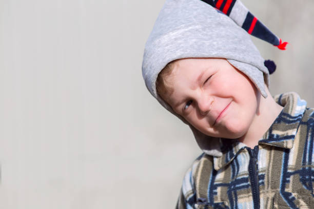 Portrait of a cheerful boy 4 years old.