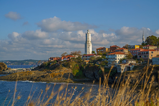 Rumeli Feneri Lighthouse in Sariyer, Istanbul, Turkey