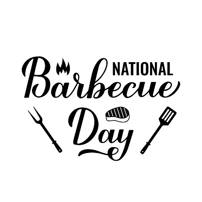 National Barbecue Day. Annual event on May 16. Vector template for typography poster, flyer, banner, sticker, t-shirt, etc