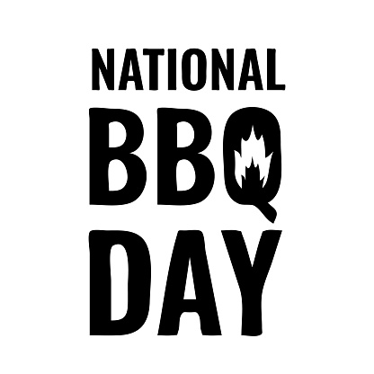 National BBQ Month. Annual event on May 16. Vector template for typography poster, flyer, banner, sticker, t-shirt, etc